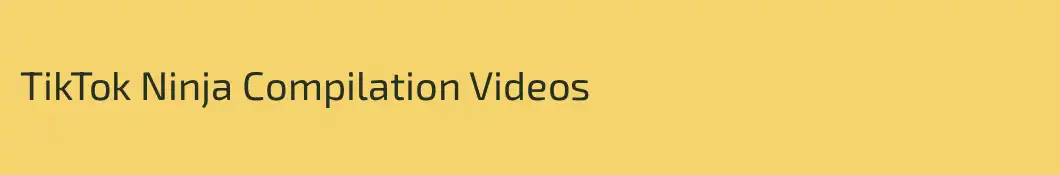 TikTok Ninja Compilation Videos